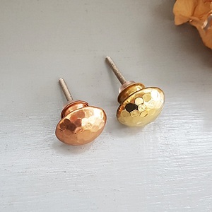Hammered Copper &amp; Brass Knobs