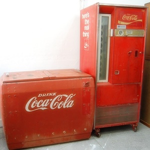 vintage Coca - Cola  Vending Machine &amp; cooler 