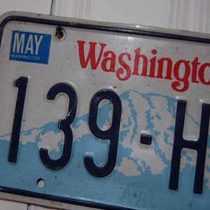 Vintage washington  License Plate