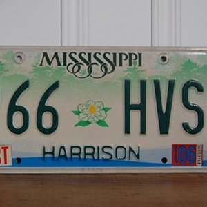 Vintage License Plate 966 HVS