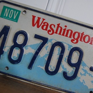 Vintage License Plate 48709-X