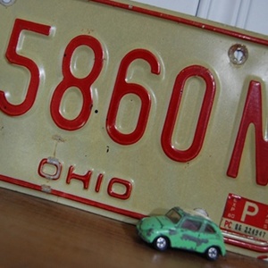 Vintage License Plate F5860N
