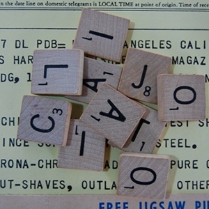 vintage  mini wood letter