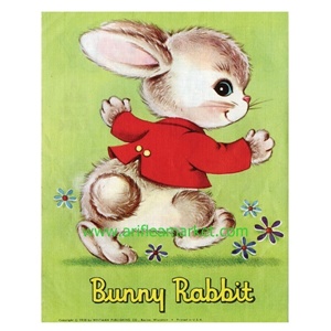 빈티지일러스트 1958&#039; Bunny Rabbit 