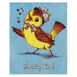 빈티지일러스트 1958&#039; Pretty Bird 