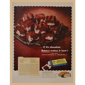1953&#039; BAKER&#039;S CHOCOLATE