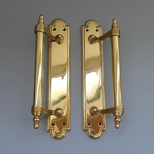 Vintage UK Brass Oval Pull Handle 