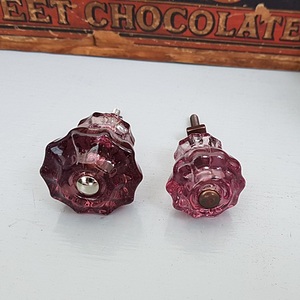 Glass Fluted Knobs (Purple)