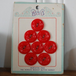 빈티지 버튼카드(BWC RED)