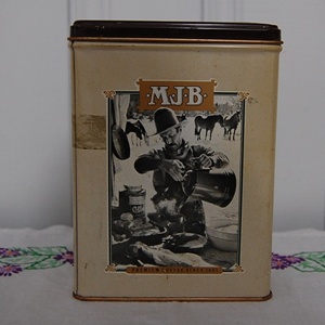 vintage tin M.J.B