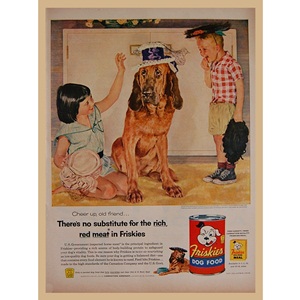 1955&#039; FRISKIES DOG FOOD 