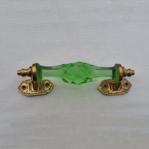 Crystal brass handle-Green