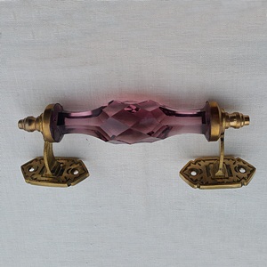 Crystal brass handle-Purple