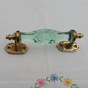 Crystal brass handle-Light green