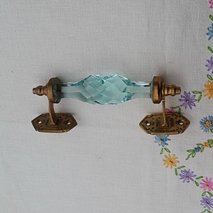 Crystal brass handle-Sky Blue