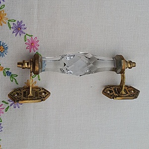 Crystal brass handle-Clear